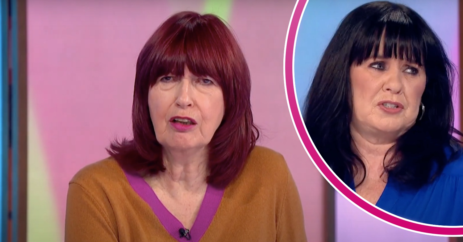 Janet Street-Porter looking cross and Coleen Nolan talking on Loose Women