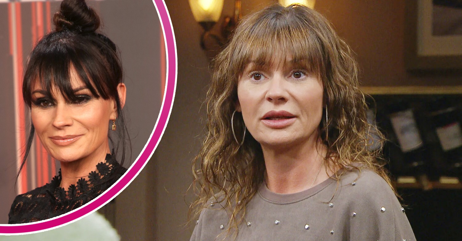 Lucy Pargeter and Chas Dingle in Emmerdale comp image