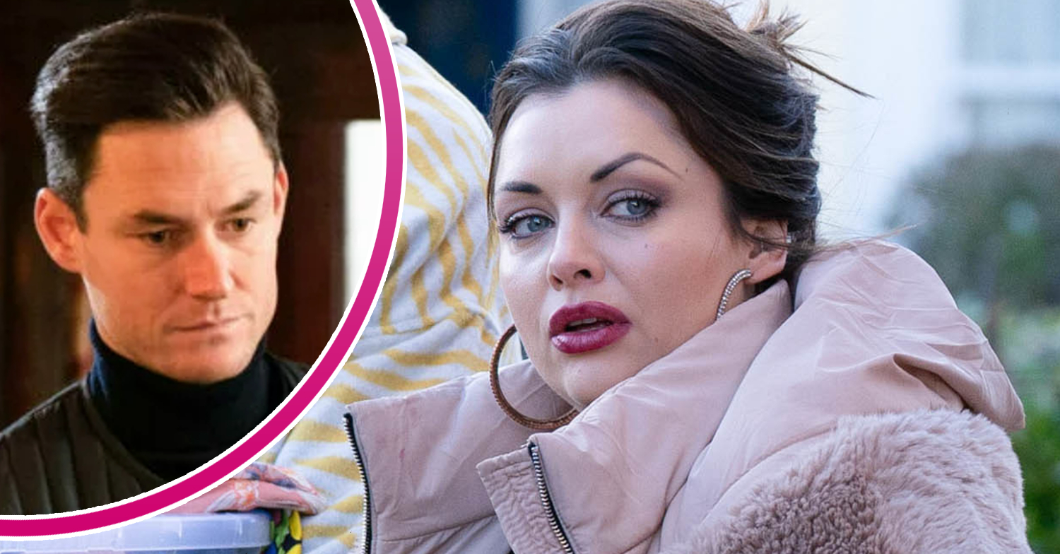 EastEnders' Whitney is staring into the distance and, in a bubble, Zack is looking down