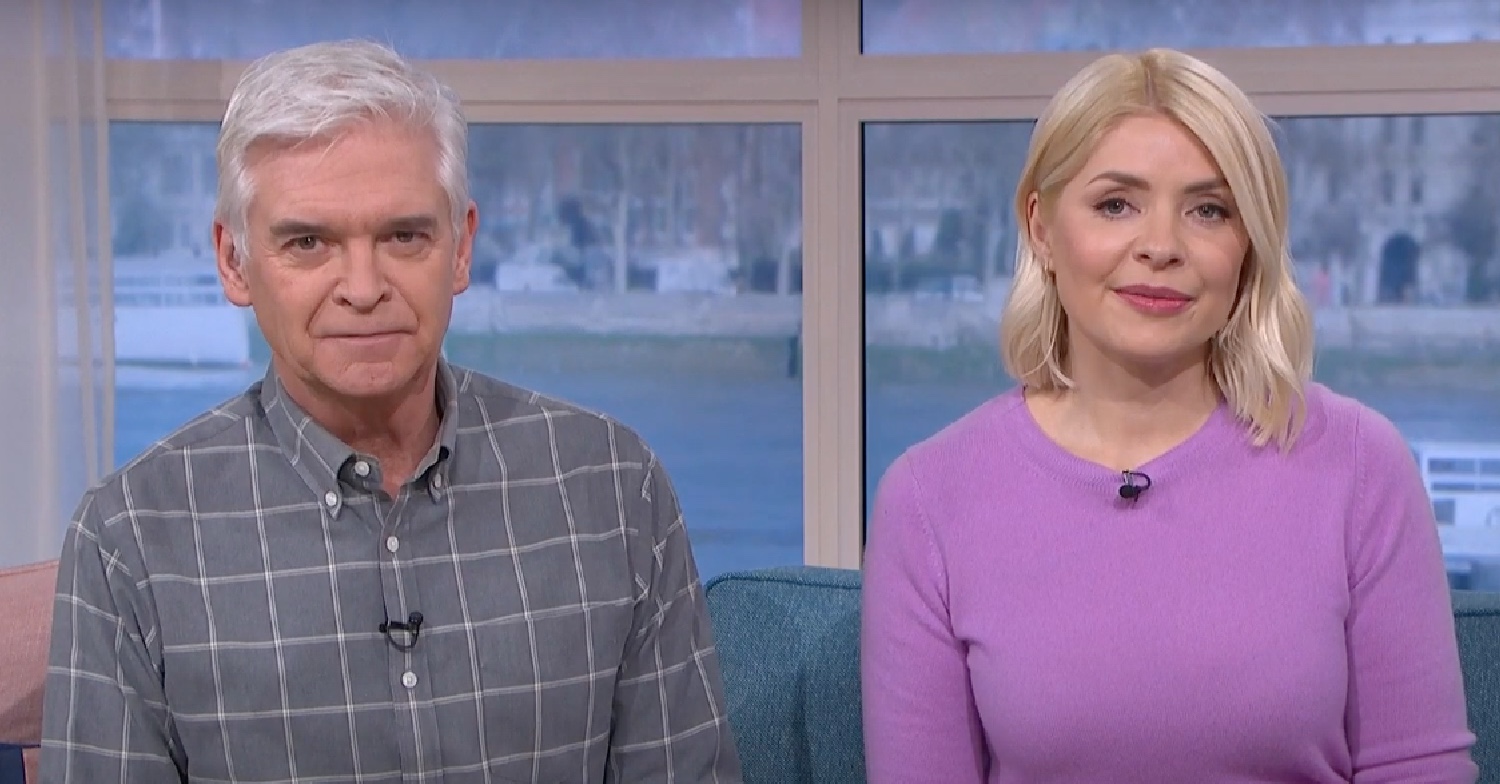 Holly and Phil smiling on This Morning today