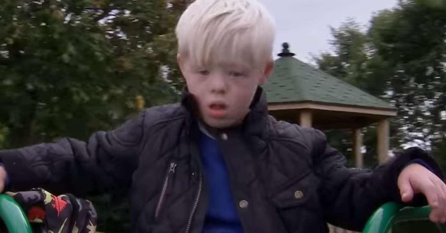 Emmerdale's Leo is at the playground