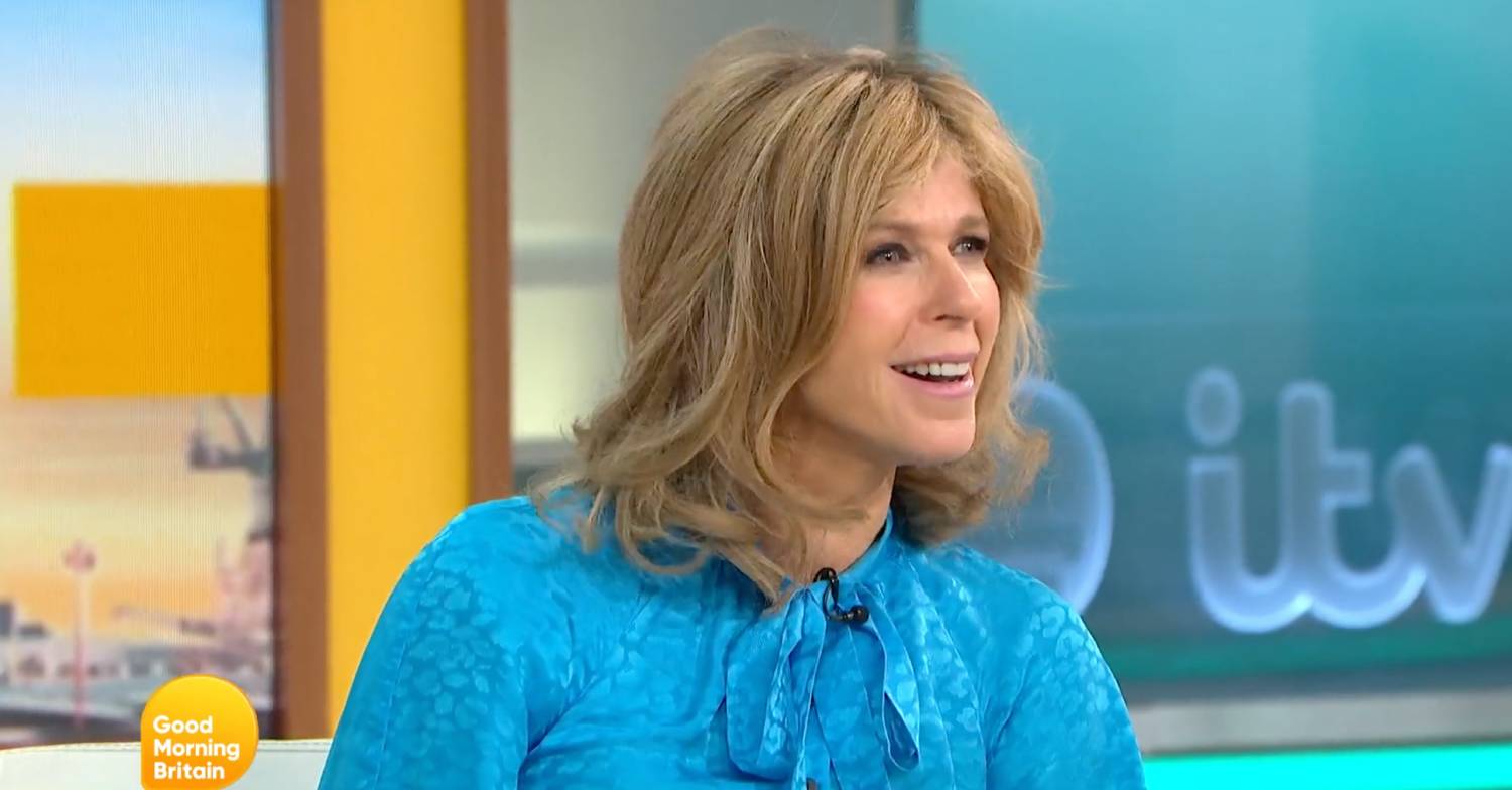 Kate Garraway smiles on GMB today