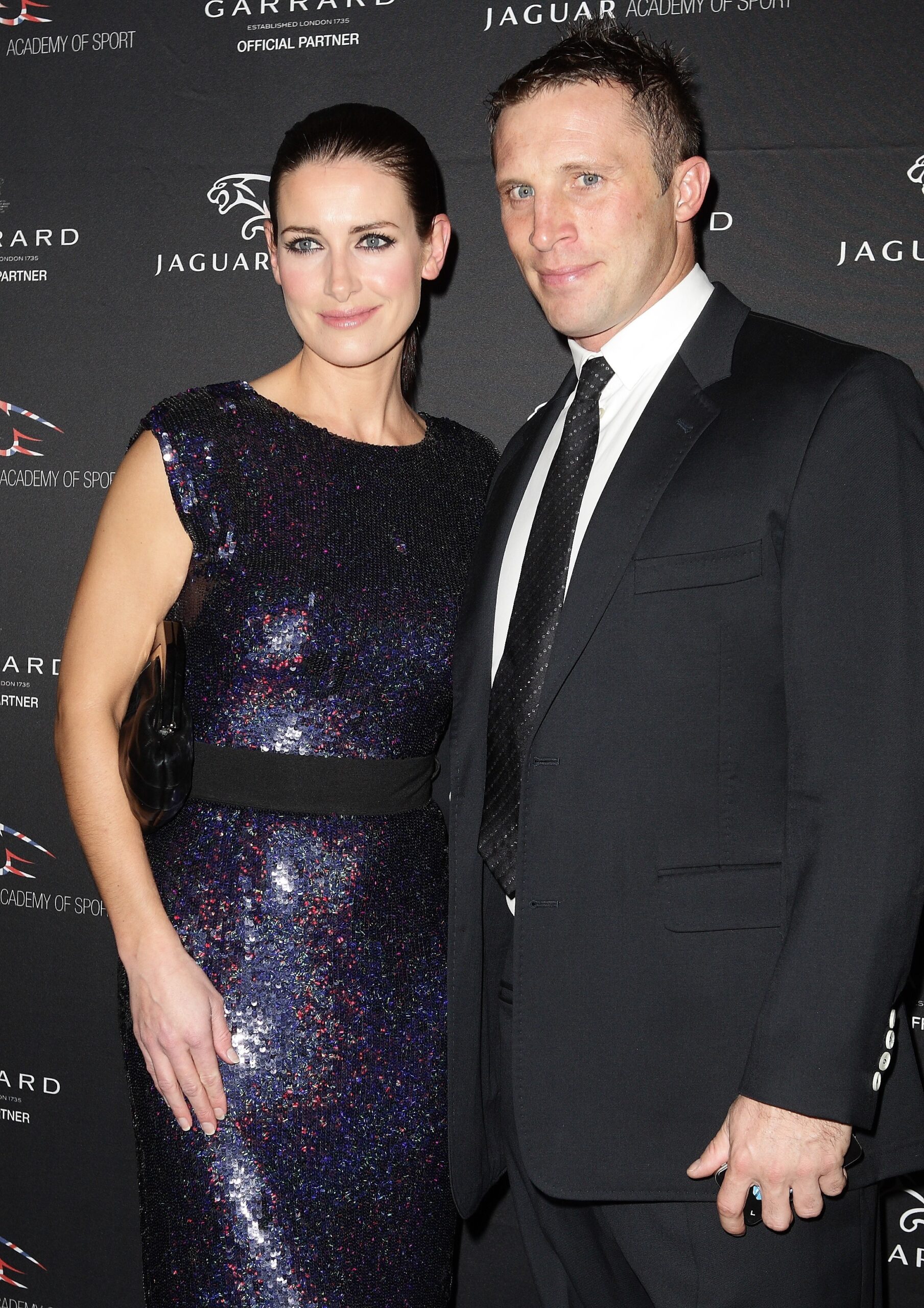 Kirsty Gallacher poses with Paul Sampson in 2011
