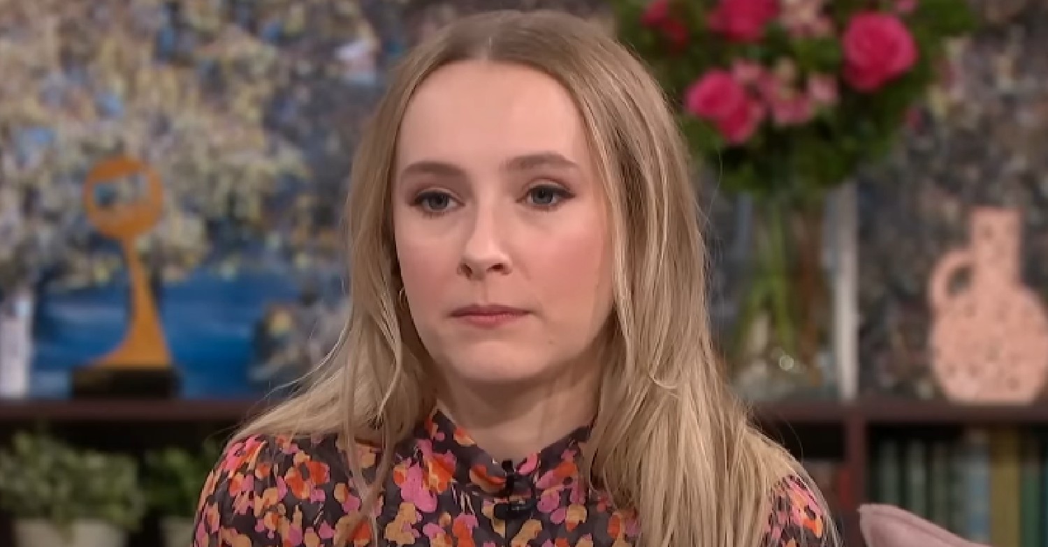 Rose Ayling-Ellis looking serious on This Morning