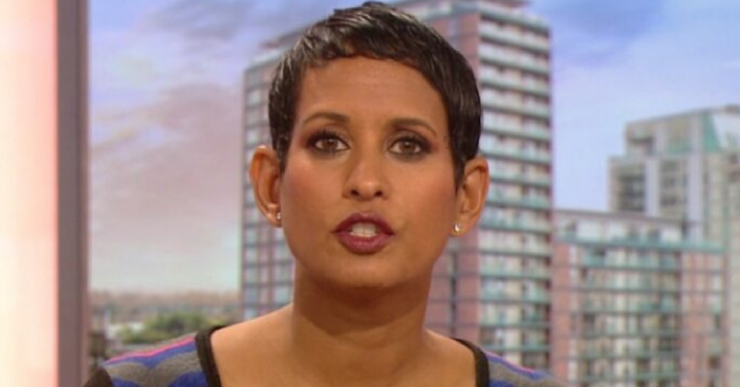 Naga Munchetty speaking to the camera on BBC Breakfast