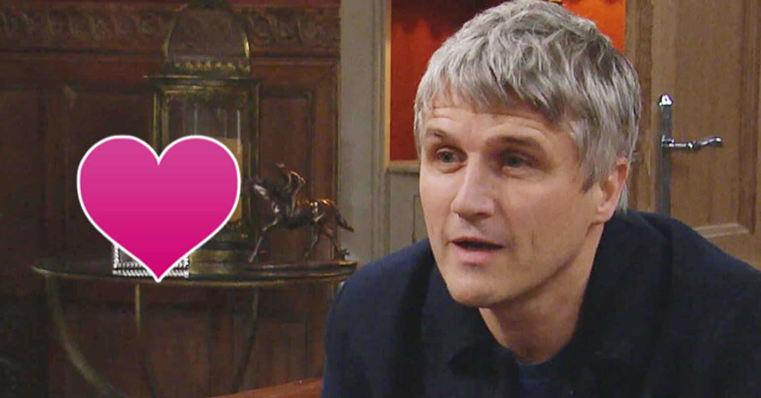 Emmerdale's Caleb and a heart comp image