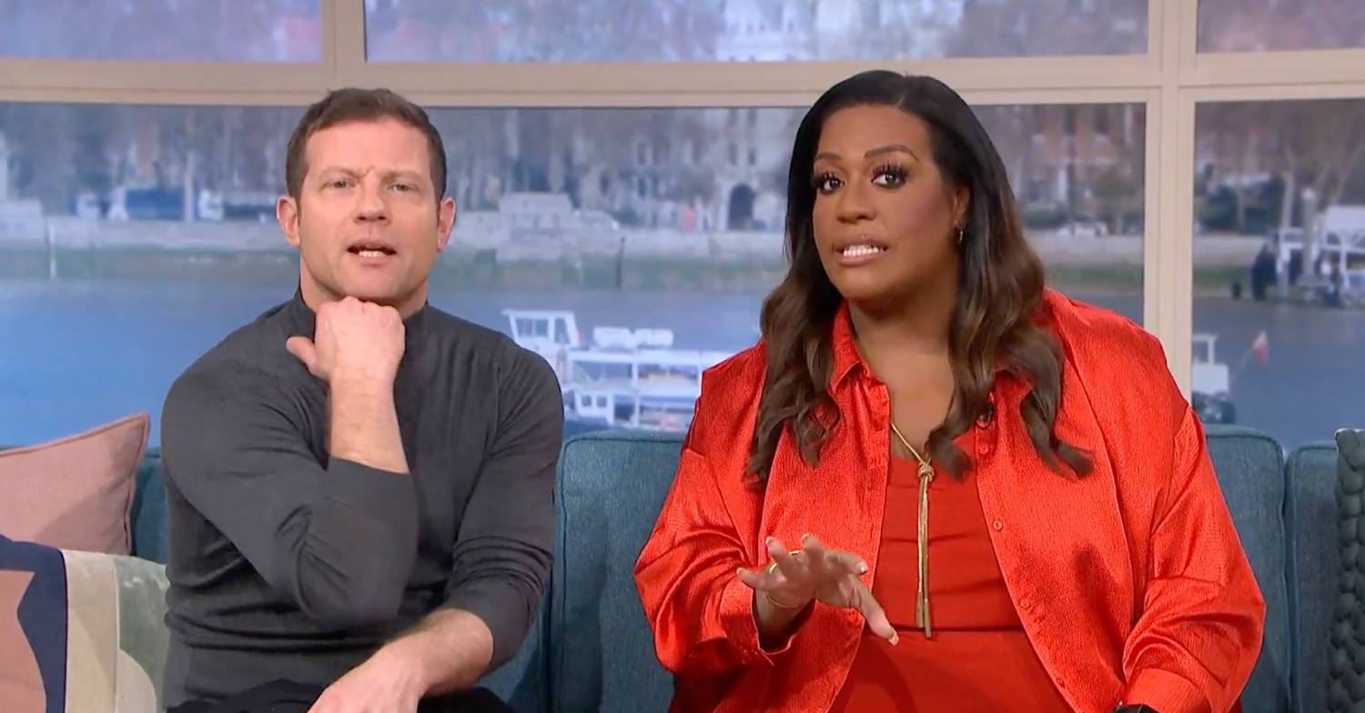 Alison Hammond looks serious on This Morning