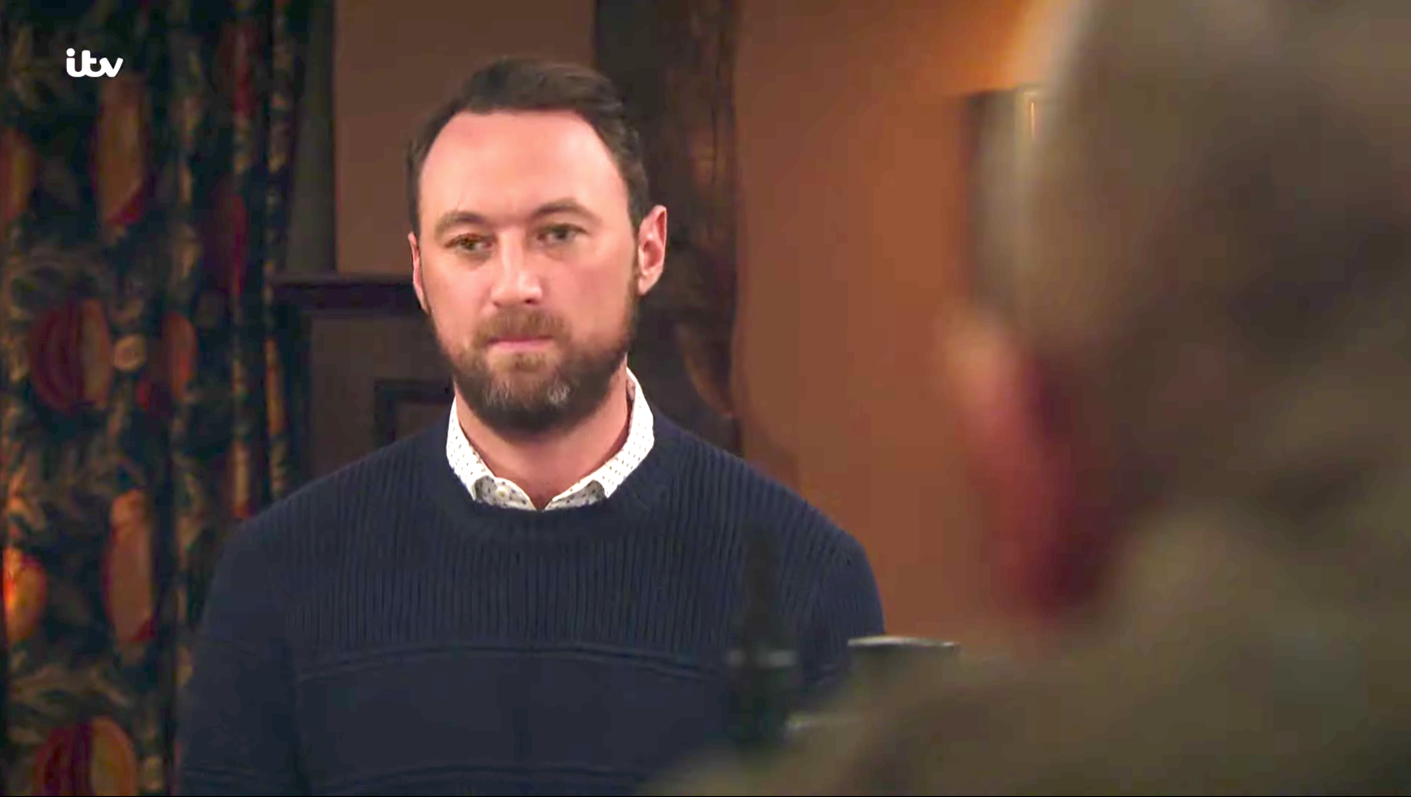 Liam's admission stunned his friends but helped Paddy in Emmerdale (Credit: ITV)