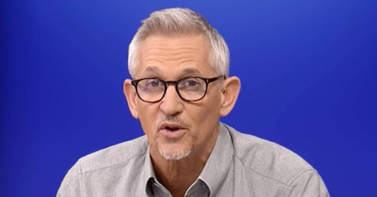 Gary Lineker speaks to camera
