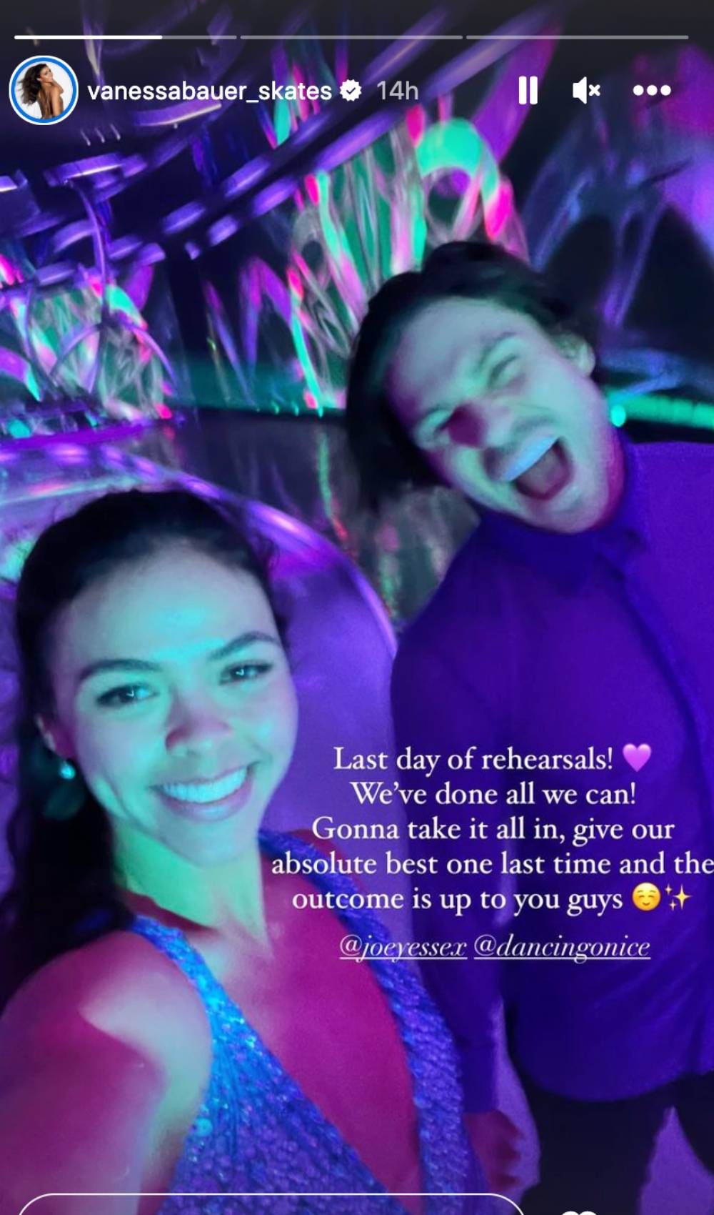 Vanessa Bauer shares Story on Insta