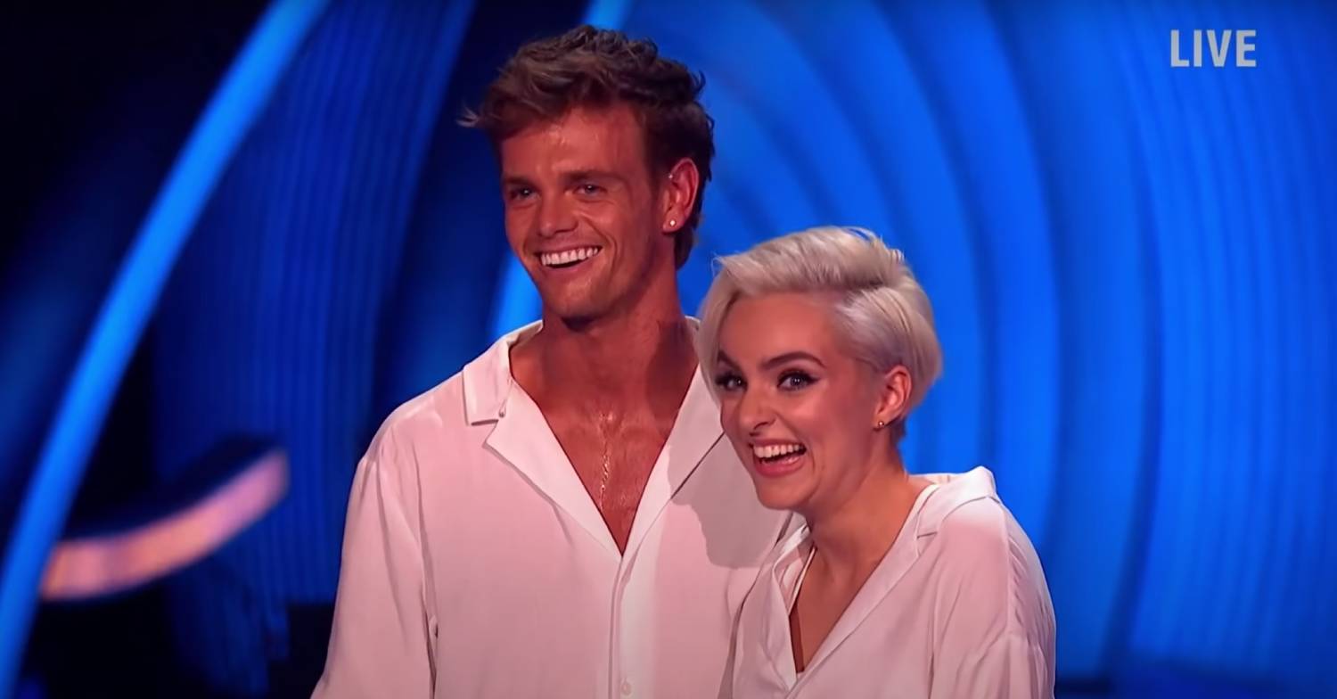 Regan Gascoigne smiles on Dancing On Ice