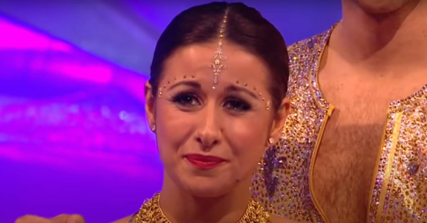 Hayley Tamaddon looks emotional on Dancing On Ice