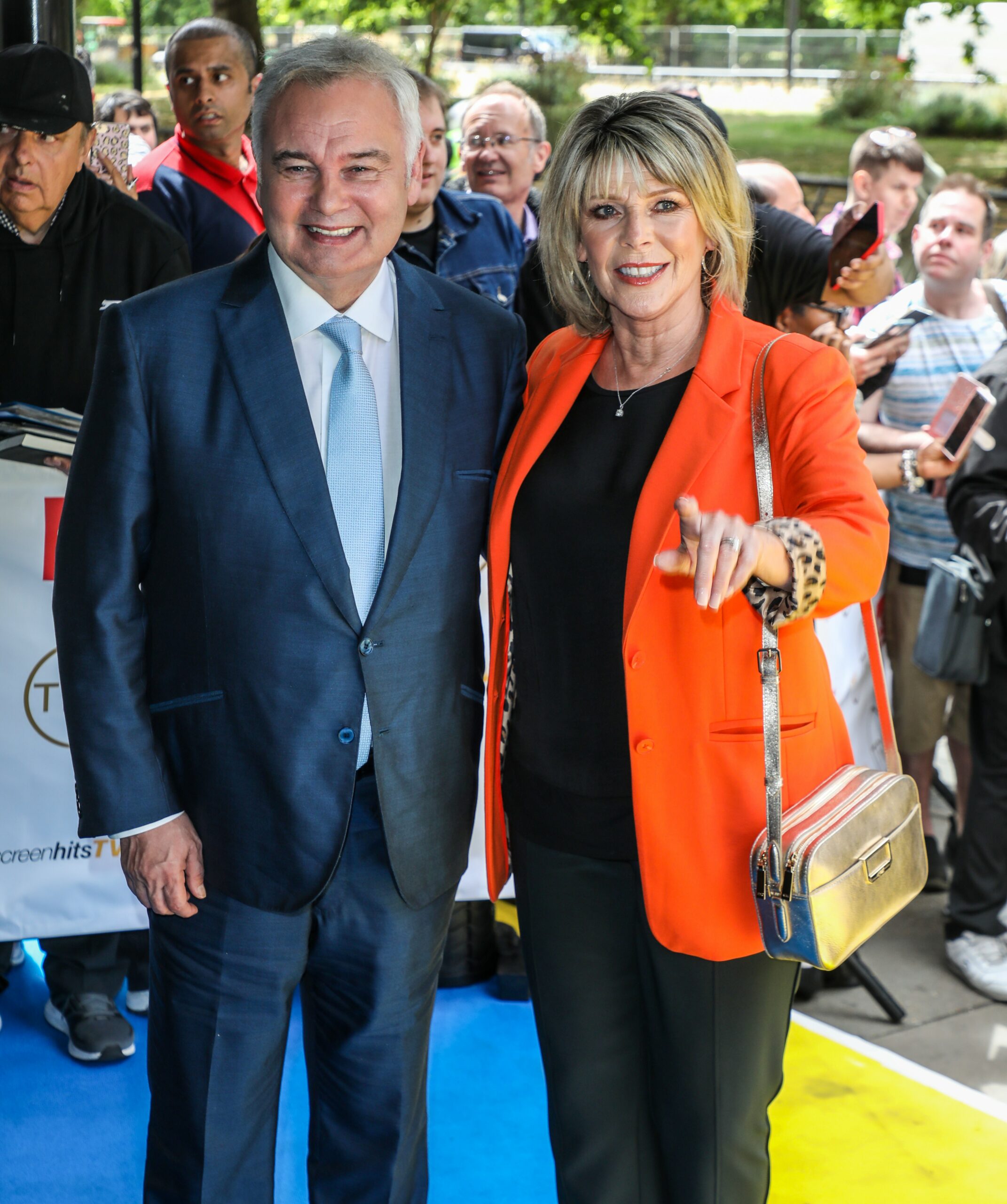 Eamonn Holmes and wife Ruth Langsford smiling at TRIC Awards