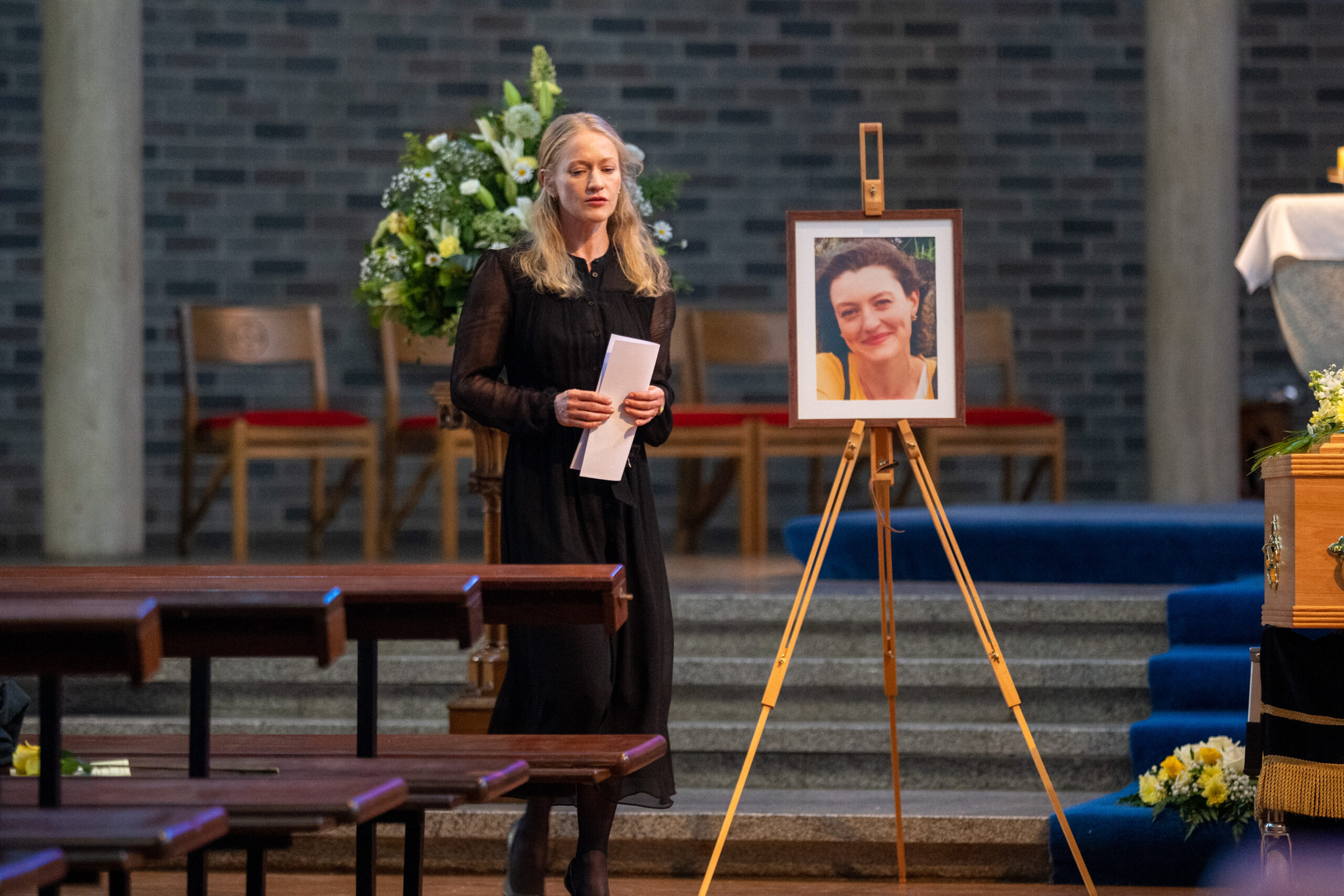 Colette attends her daughter's funeral in Redemption on ITV