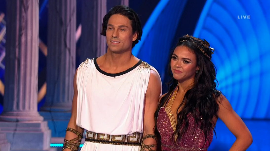 Joey Essex and Vanessa Bauer during Dancing On Ice final