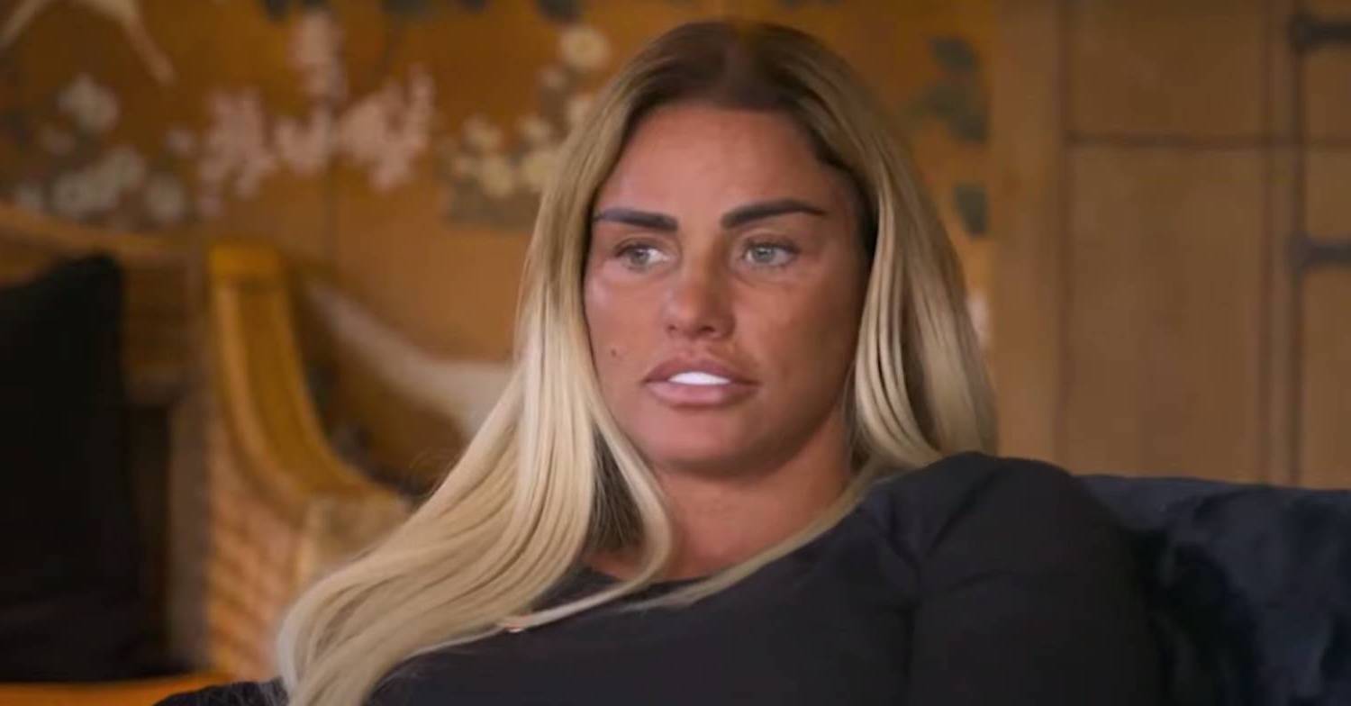 Katie Price looks into middle distance