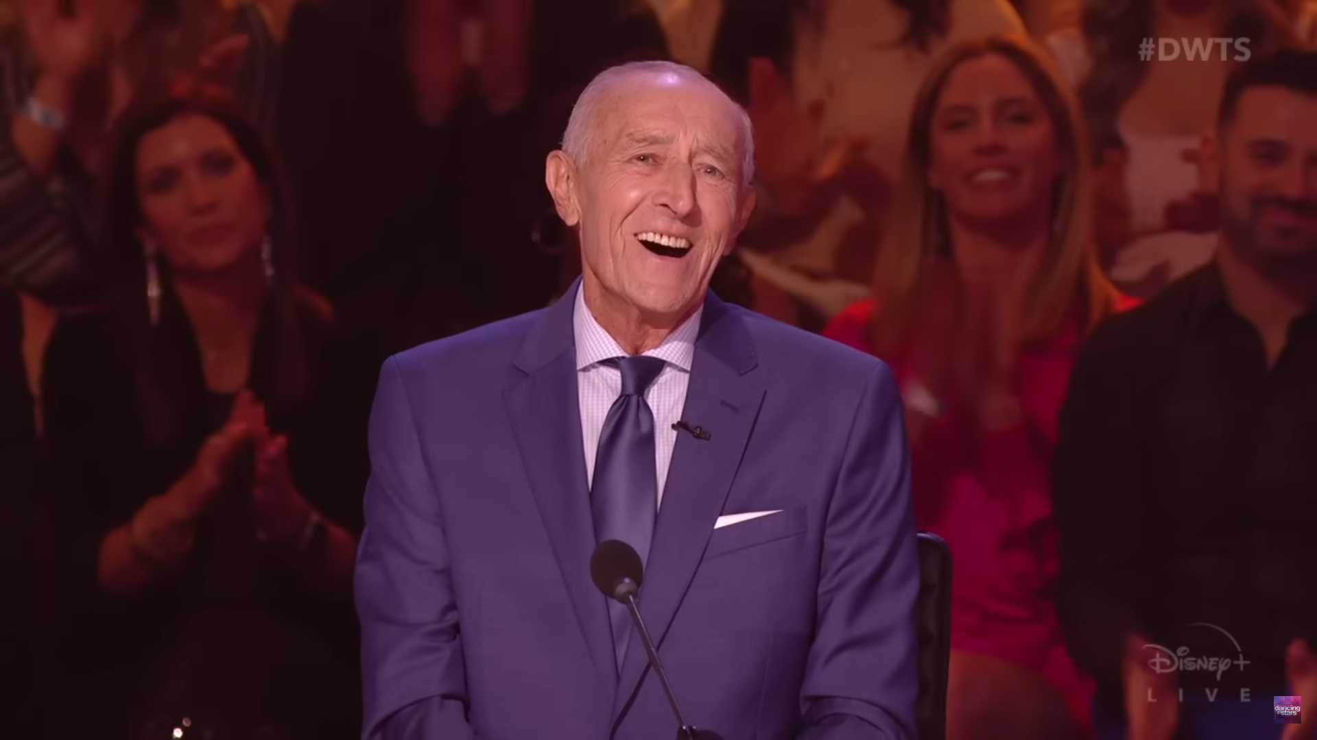 Len Goodman smiles on Dancing With The Stars