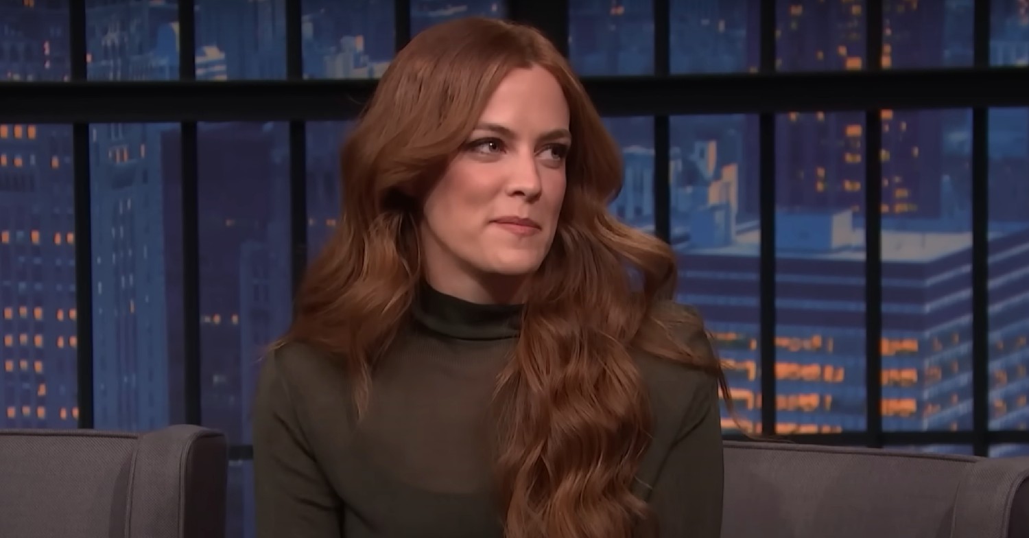 Riley Keough - granddaughter of Priscilla Presley - looking stern