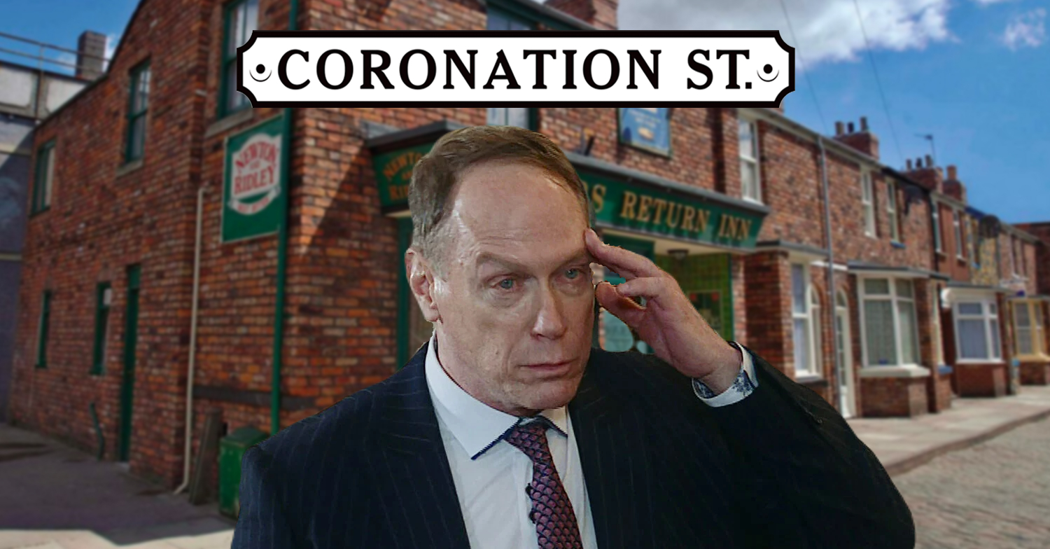 Coronation Street's Stephen is looking ill as he's accompanied by the Coronation Street logo
