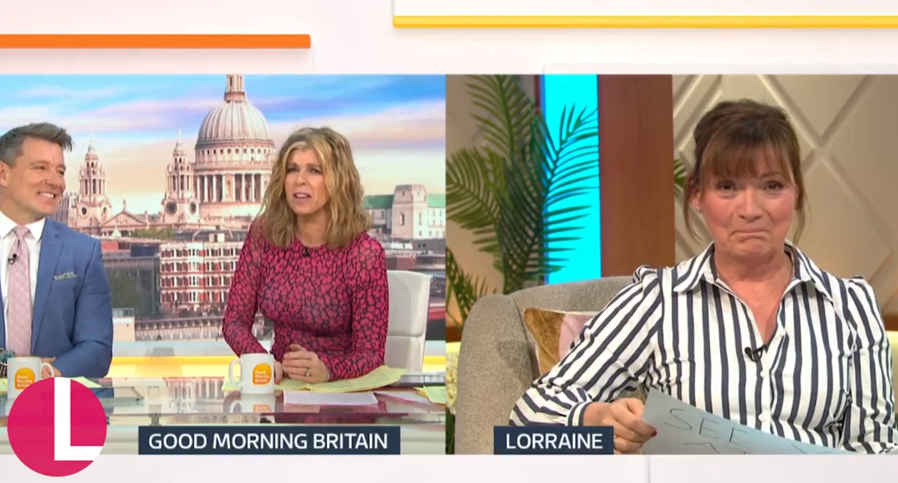 Lorraine Kelly on Lorraine today