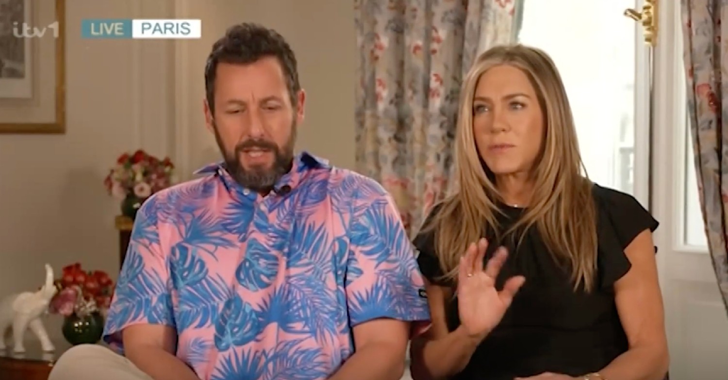 Adam Sandler and Jennifer Aniston on This Morning today
