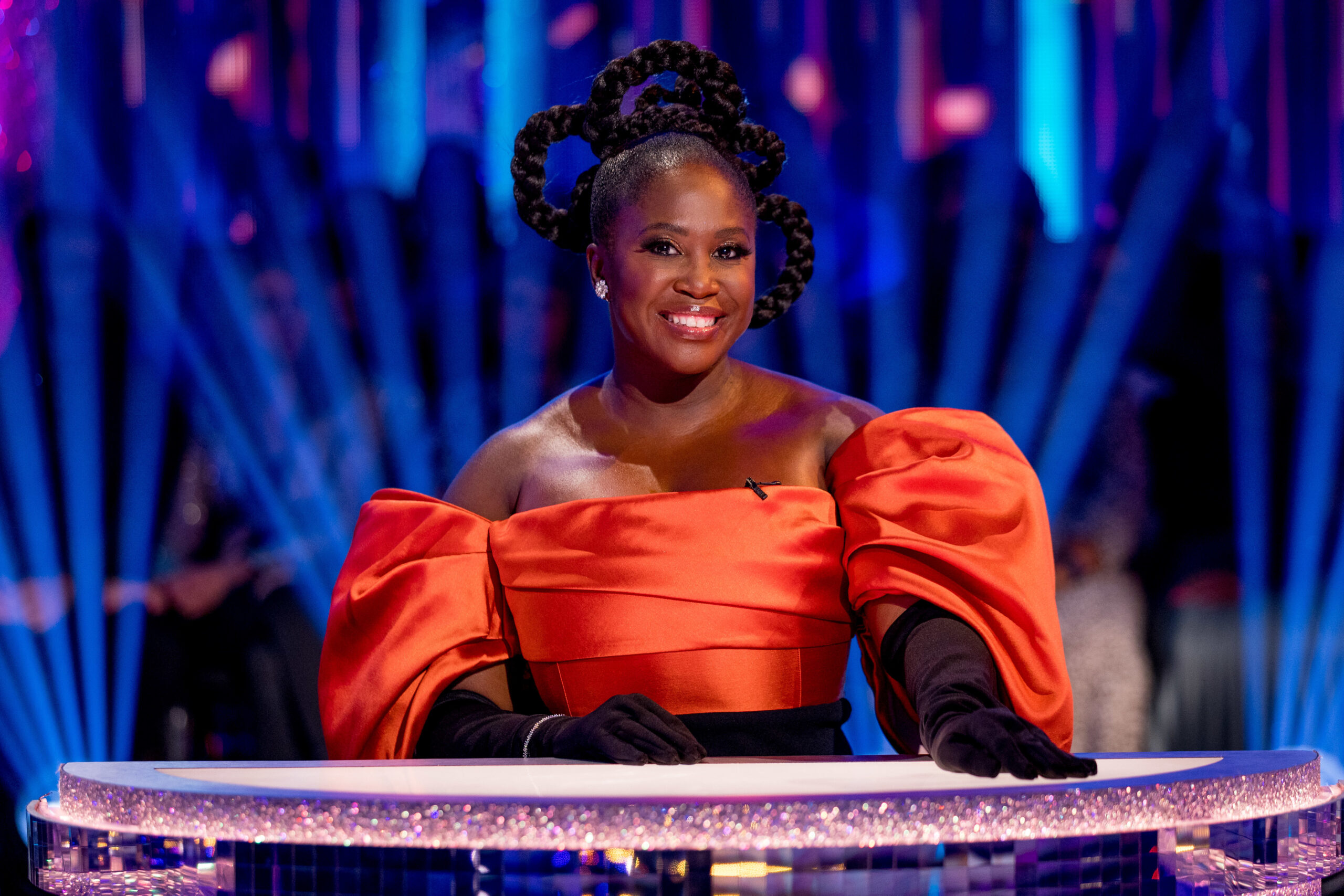 Motsi Mabuse smiles on Strictly Come Dancing