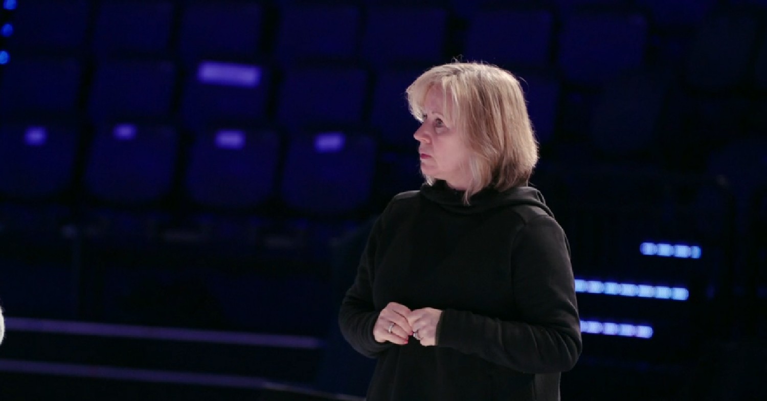 Karen Barber during Dancing On Ice rehearsals