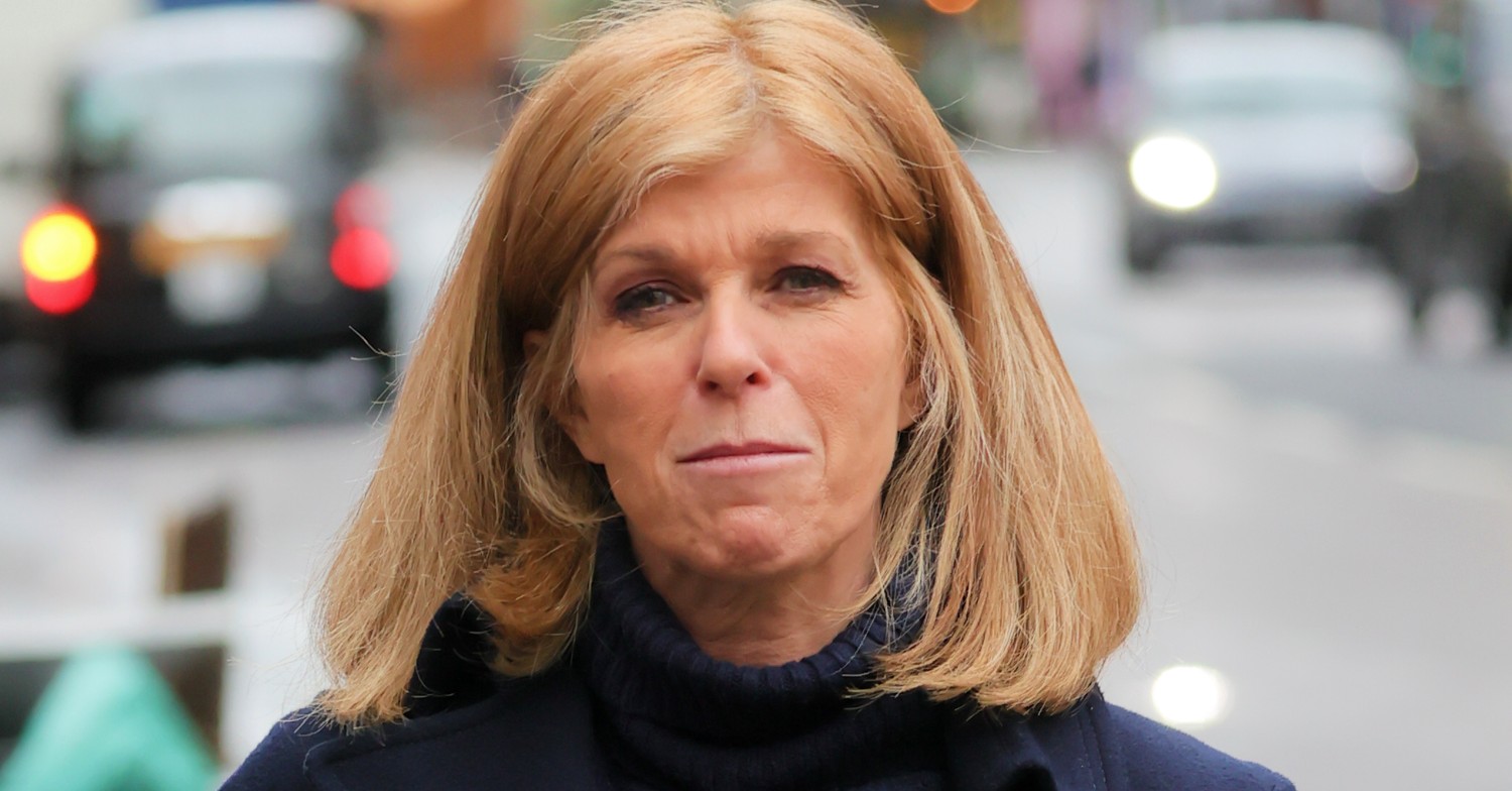 Kate Garraway wearing a navy coat