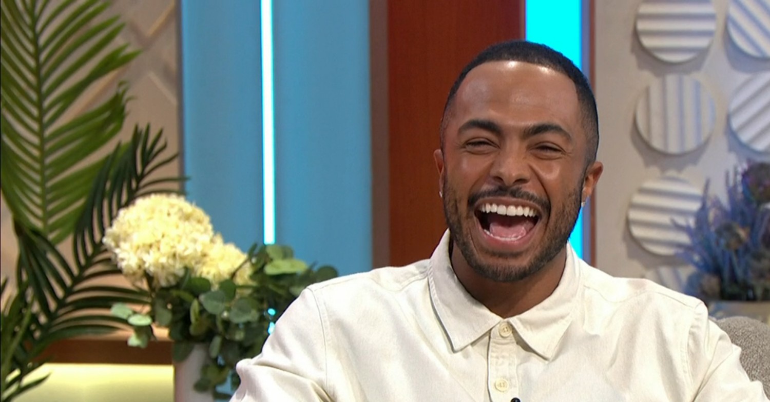 Strictly star Tyler West laughing on Lorraine