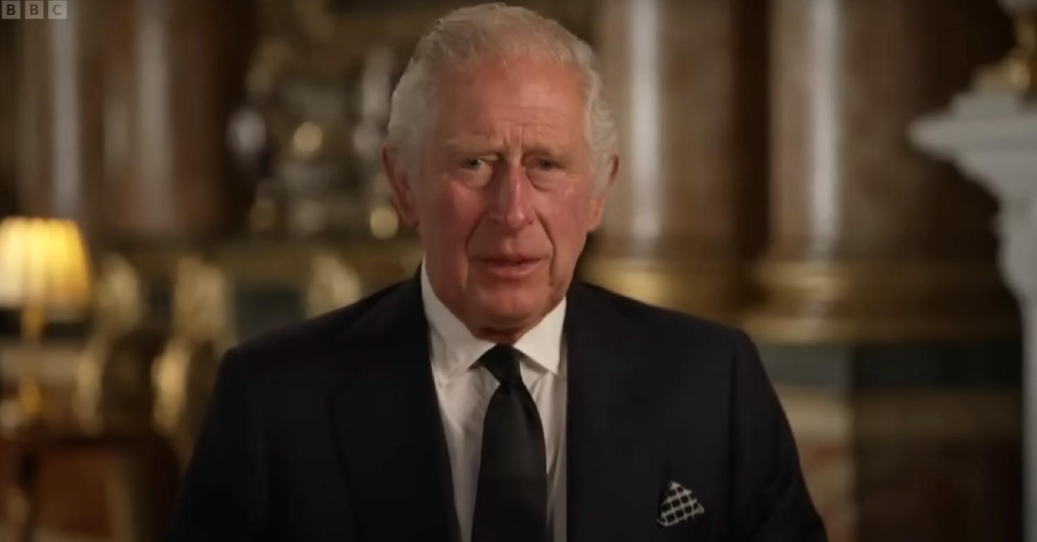 King Charles speaking to camera 