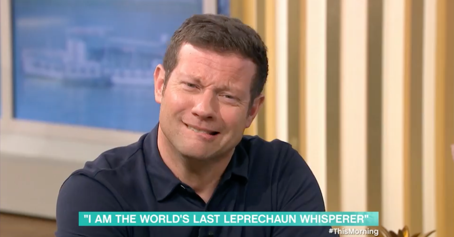 Dermot O'Leary bites his lip on This Morning