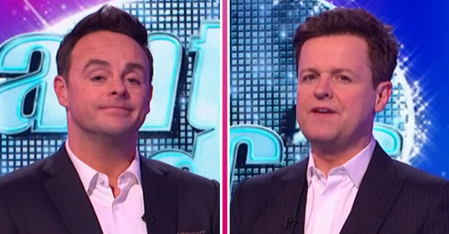 Ant and Dec speaking on Saturday Night Takeaway 2023