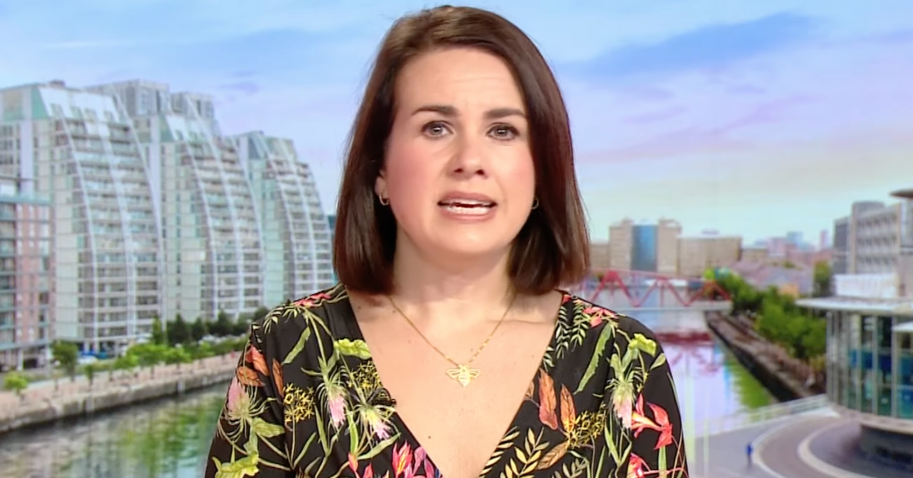 Nina Warhurst presenting BBC Breakfast