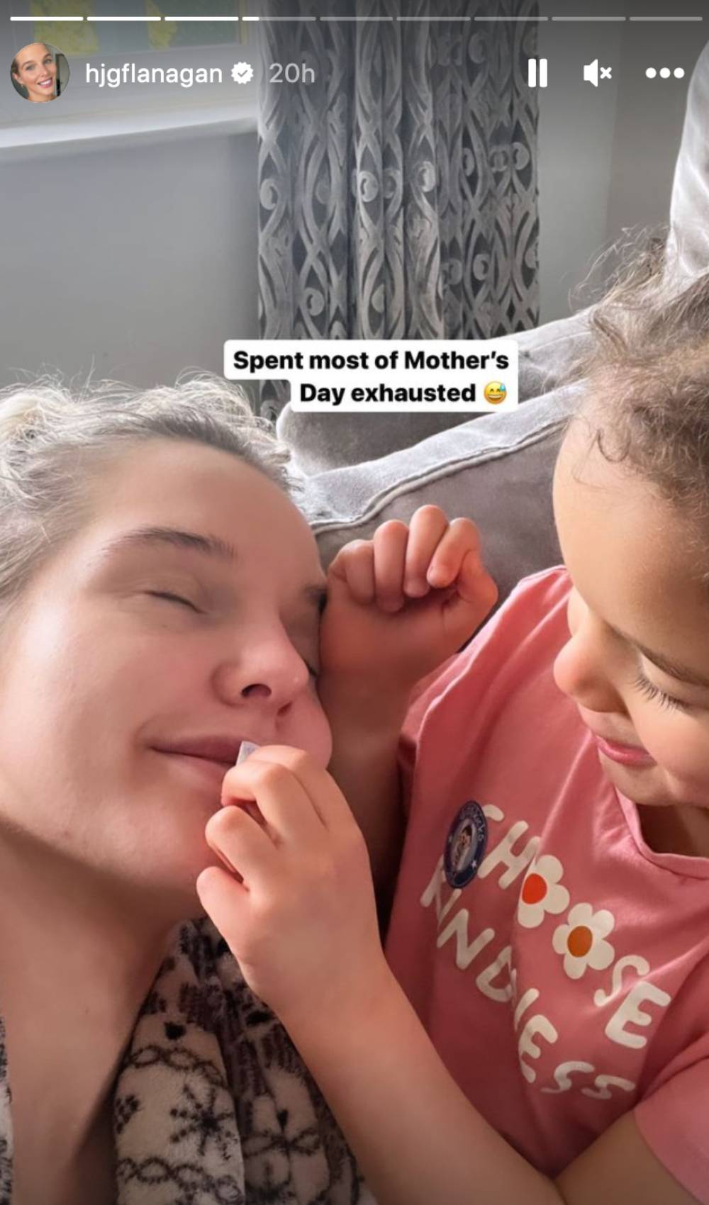 Helen Flanagan plays with her daughter on Instagram