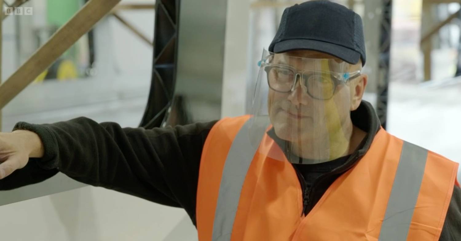 Gregg Wallace listens during an episode of Inside The Factory