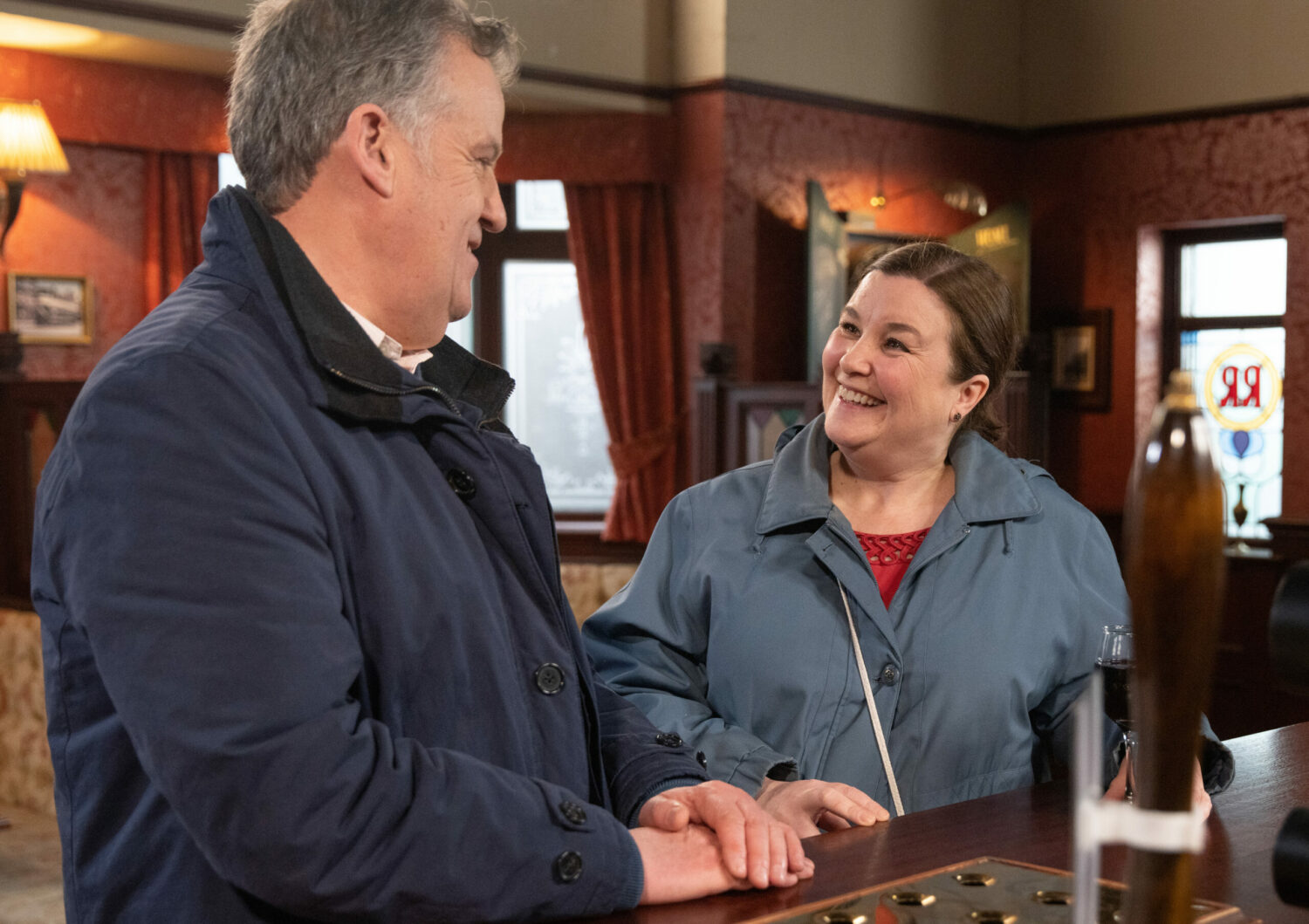 Brian and Mary smile at each other in Coronation Street but have they got their wires crossed?