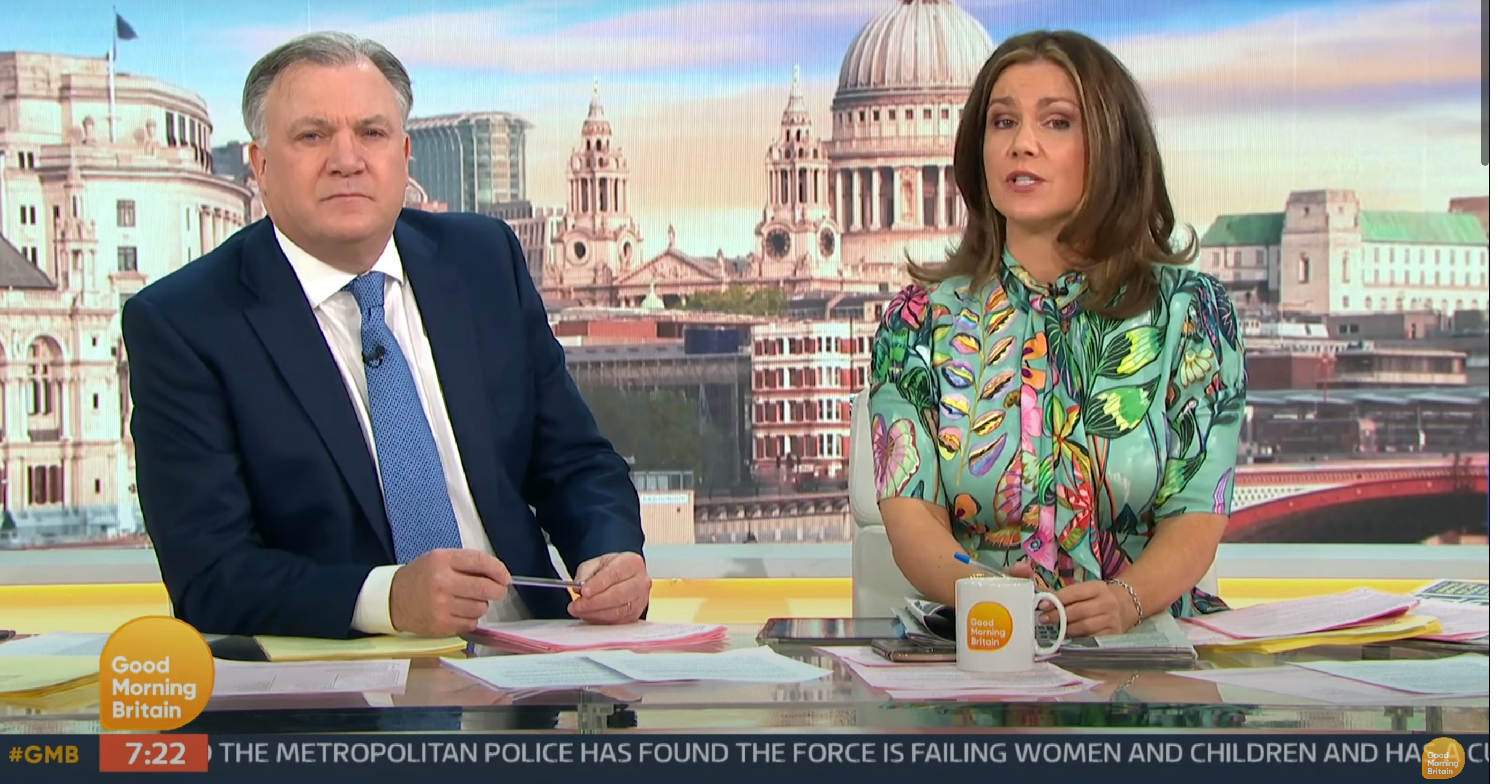 Ed Balls and Susanna Reid hosting GMB today