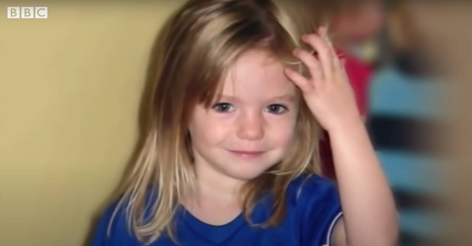 Madeleine McCann wearing a football shirt