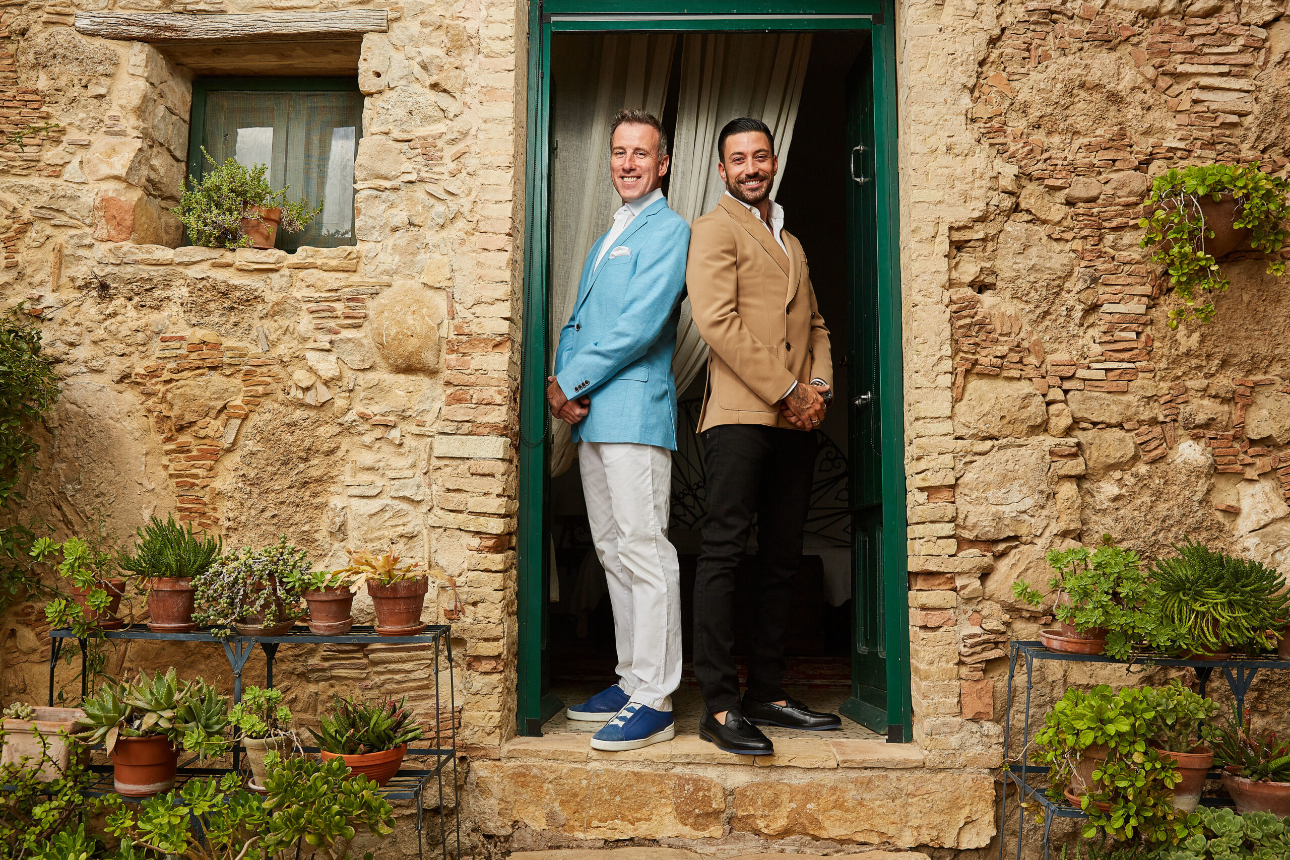 Giovanni Pernice and Anton Du Beke smile on Adventures in Sicily