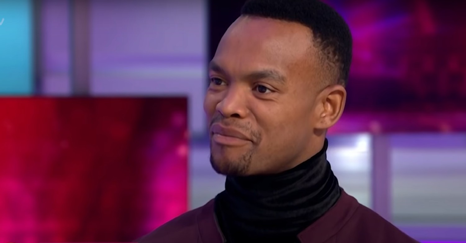 Johannes Radebe smiling on Good Morning Britain