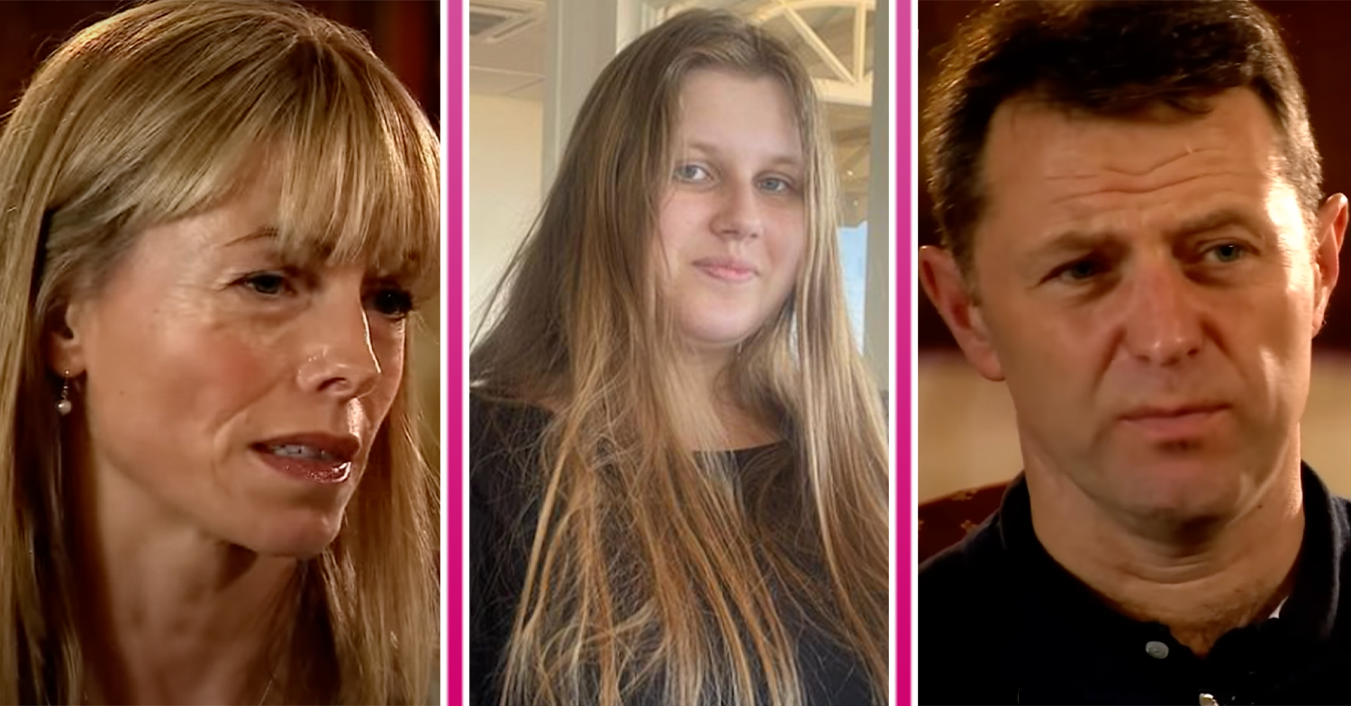 Julia Wandelt in the middle of Kate and Gerry McCann