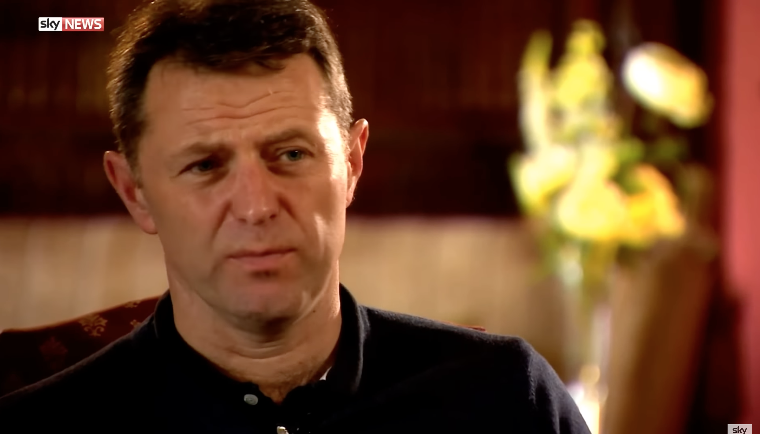Gerry McCann looking pained during an interview