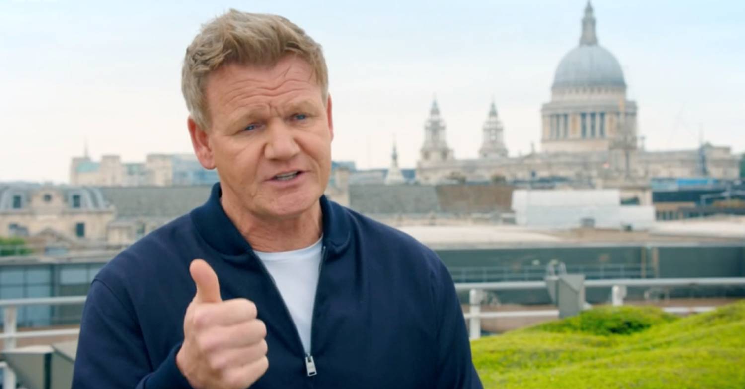 Gordon Ramsay gives a thumbs up