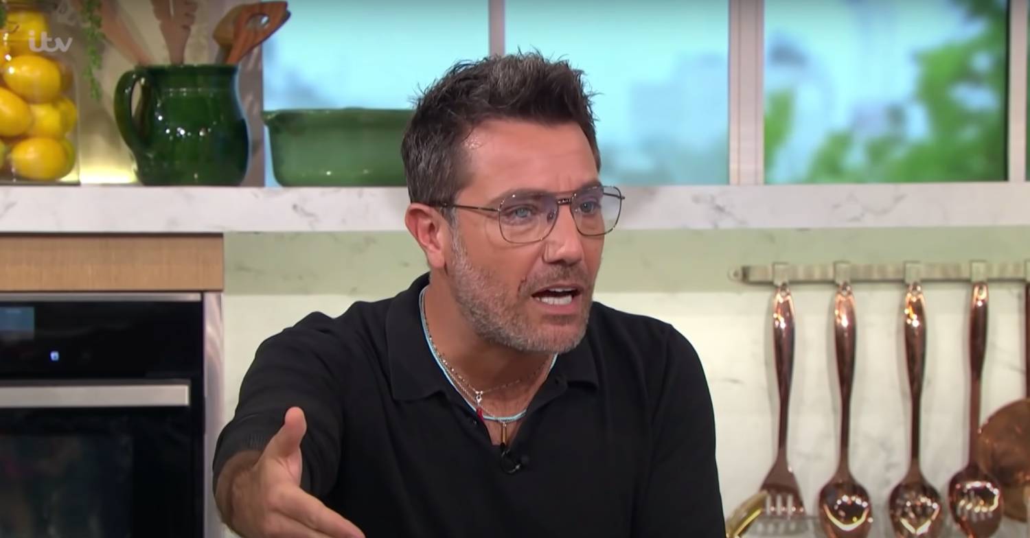 Gino D'Acampo gesticulates