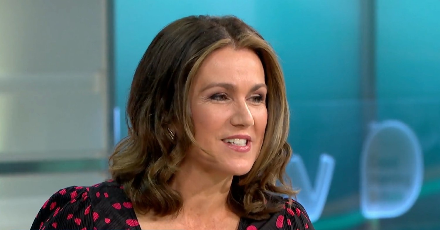 Susanna Reid smiling on GMB today