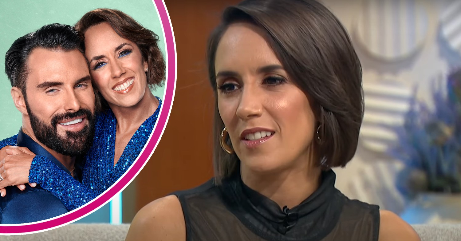 Janette talking on Lorraine and smiling with Rylan on It Takes Two