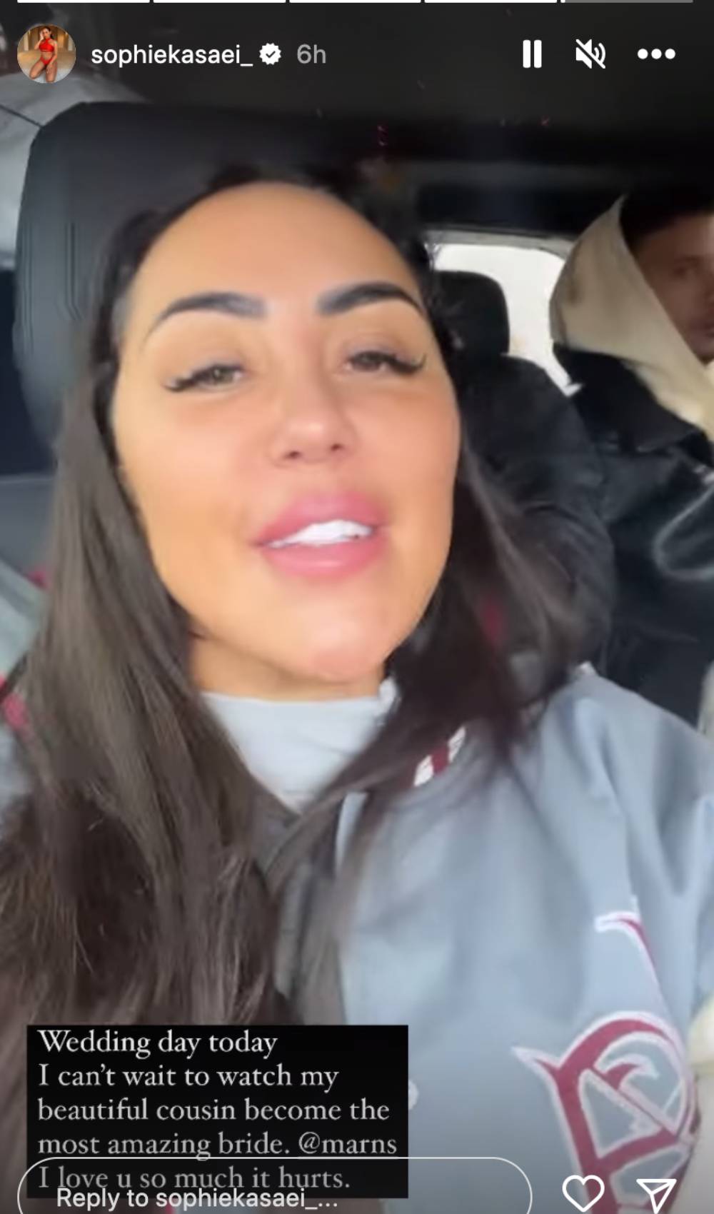 Sophie Kasaei poses on Instagram