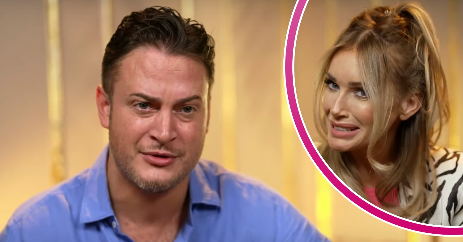 Gary Lucy smirking / Laura Anderson pulling a face