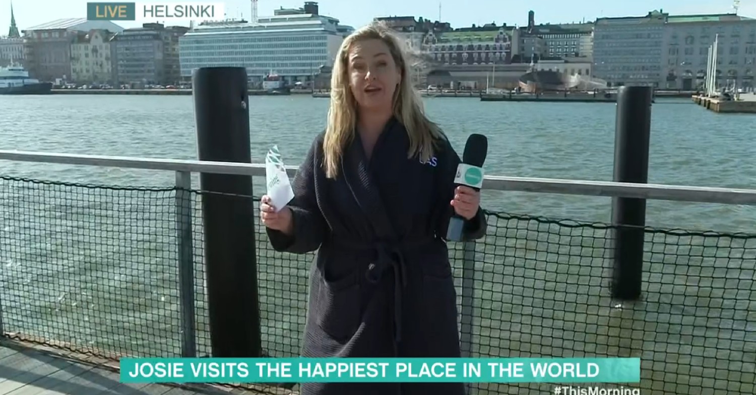 Josie Gibson live from Helsinki on This Morning 