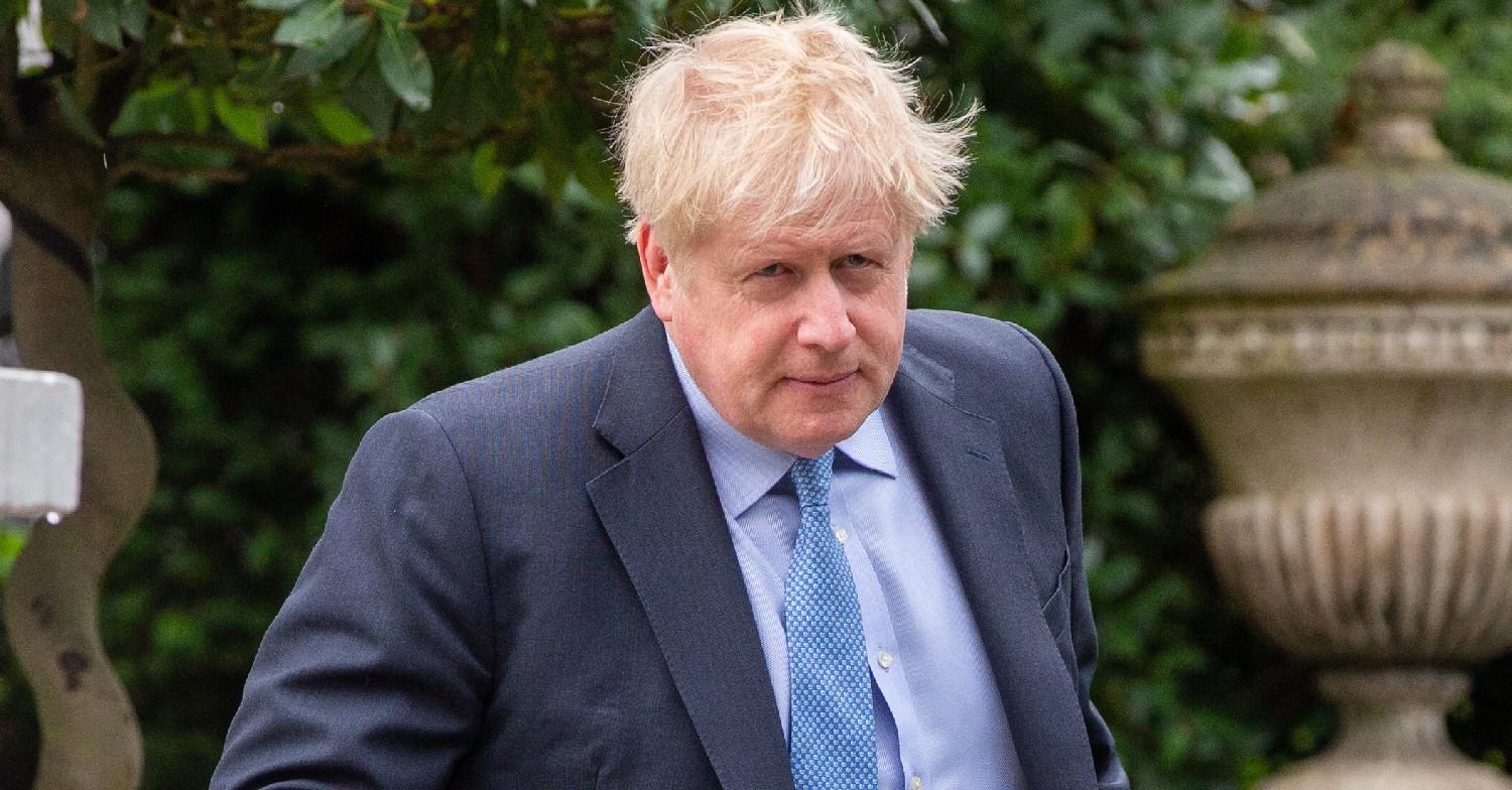 Boris Johnson walking outside 